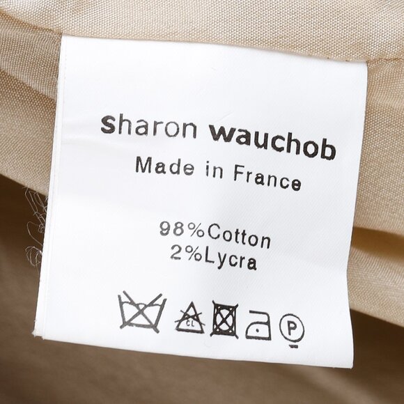 Sharon Wauchob Khaki Cotton Twill Tie-Waist Coat - Picture 11 of 11